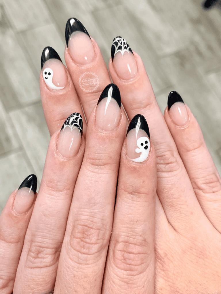 Classic Black French Tips
