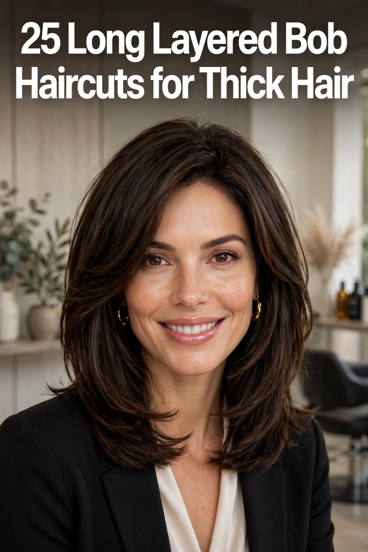 Long layered bob haircut idea