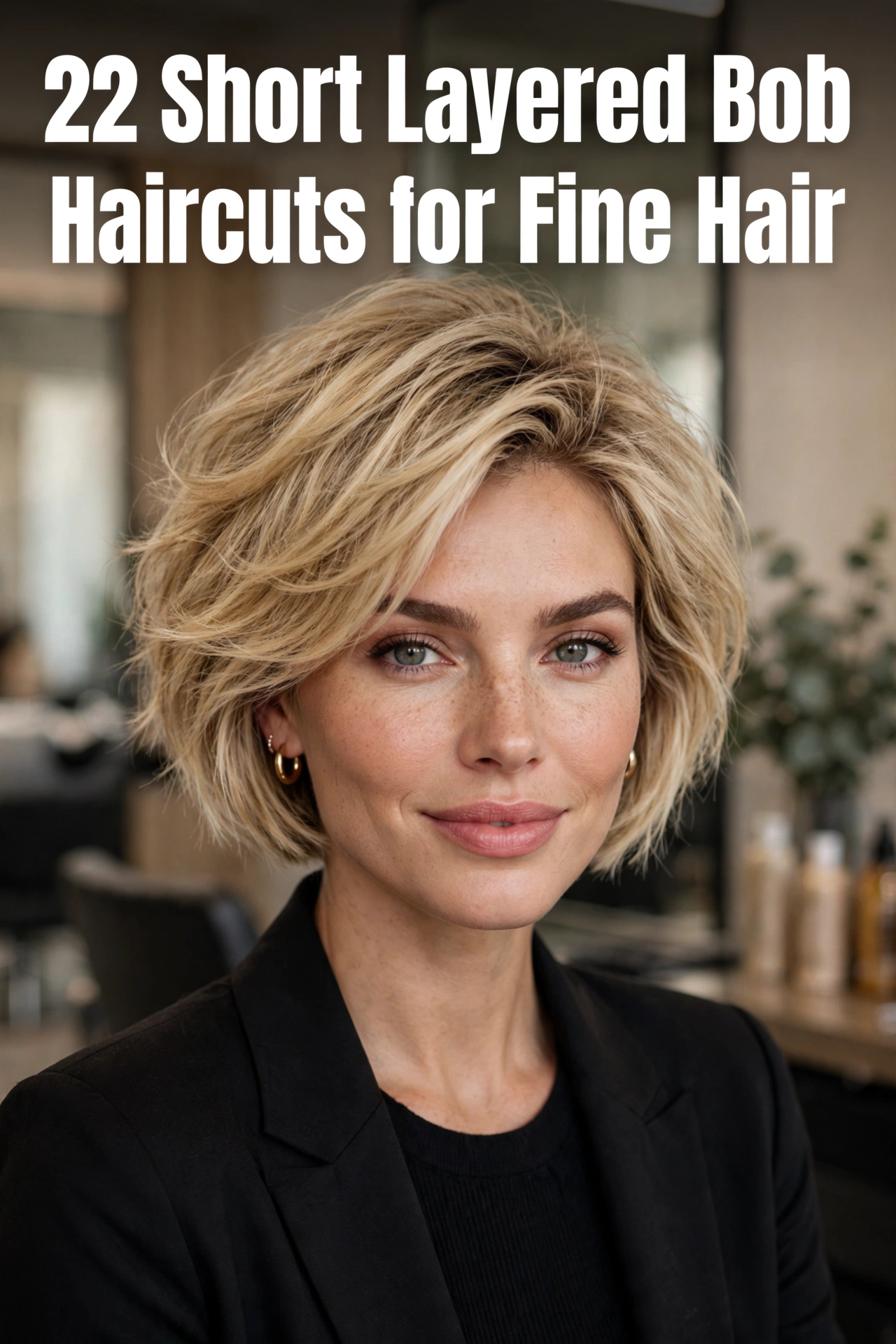 Short layered bob haircut idea