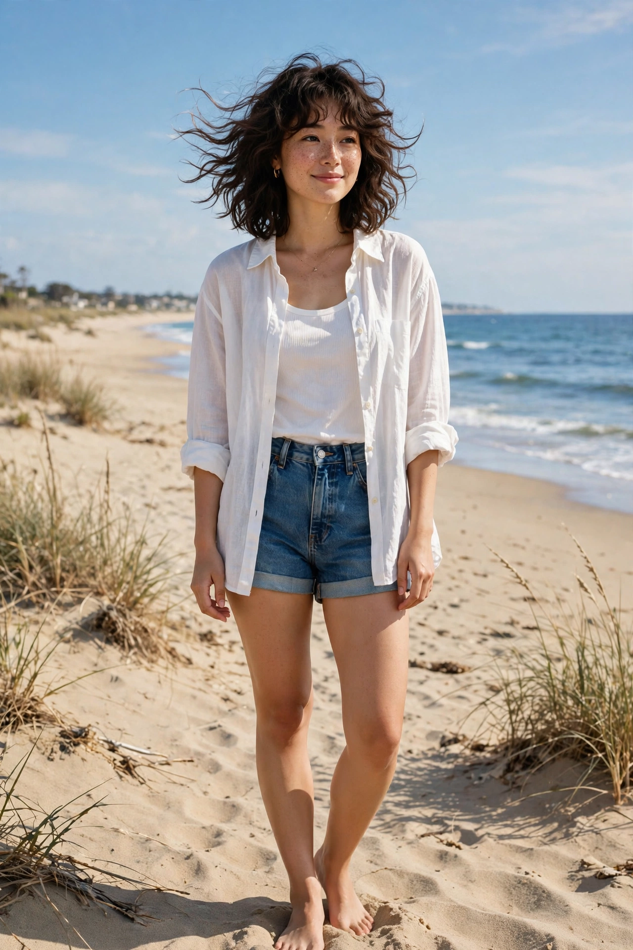 Curly shag haircut idea