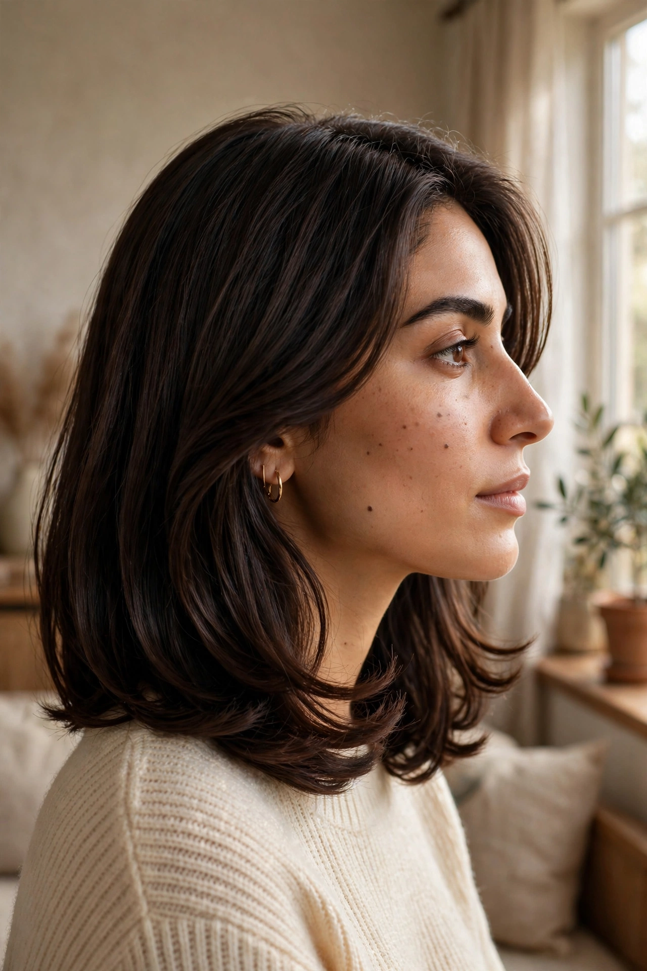 Long layered bob haircut idea
